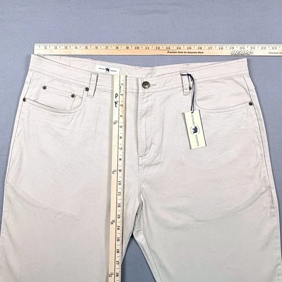 NWT Onward Reserve 5 Pocket Pants Khaki Straight Chino Microfiber Size 40x30 - Picture 6 of 9